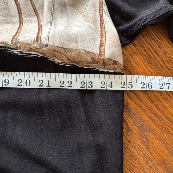 Bamboo Cay Mens Shirt L Black Short Sleeve Hawaiian Palm Tree Design - Picture 6 of 6